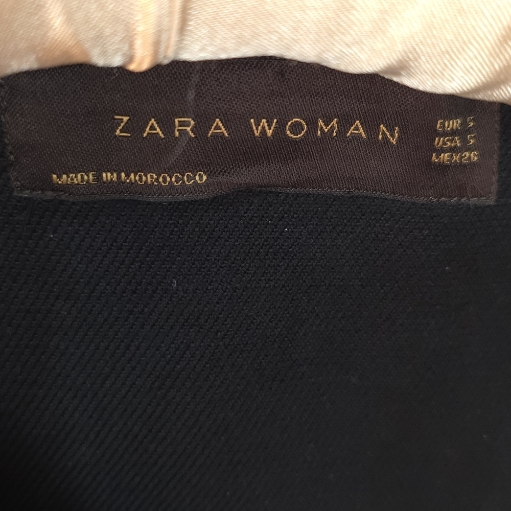 Zara Military Style Trench Coat Cotton Blend Size S No Stretch - Picture 9 of 13